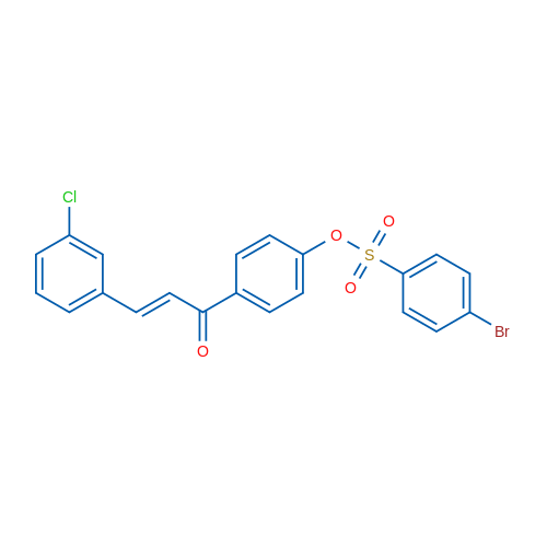 4-[(2E)-3-(3-Chlorophenyl)prop-2-enoyl]phenyl 4-bromobenzene-1-sulfonate 1g