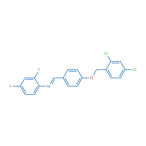 (1E)-1-{4-[(2,4-dichlorophenyl)methoxy]phenyl}-N-(2,4-difluorophenyl)methanimine 1g