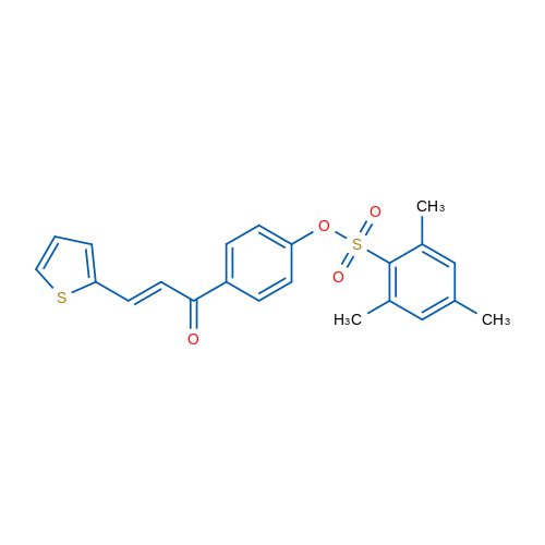 4-[(2E)-3-(Thiophen-2-yl)prop-2-enoyl]phenyl 2,4,6-trimethylbenzene-1-sulfonate 1g