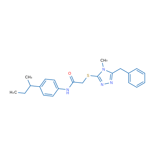 2-[(5-Benzyl-4-methyl-4H-1,2,4-triazol-3-yl)sulfanyl]-N-[4-(butan-2-yl)phenyl]acetamide 1g