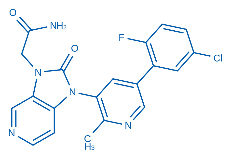2-(1-(5-(5-Chloro-2-fluorophenyl)-2-methylpyridin-3-yl)-2-oxo-1,2-dihydro-3H-imidazo[4,5-c]pyridin-3-yl)acetamide 25mg