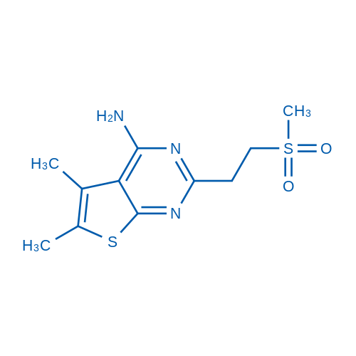 5,6-Dimethyl-2-(2-(methylsulfonyl)ethyl)thieno[2,3-d]pyrimidin-4-amine 100mg