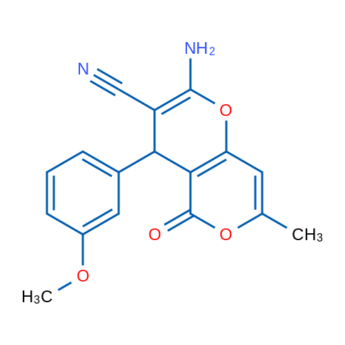 2-Amino-4-(3-methoxyphenyl)-7-methyl-5-oxo-4H,5H-pyrano[3,2-c]pyran-3-carbonitrile 1g