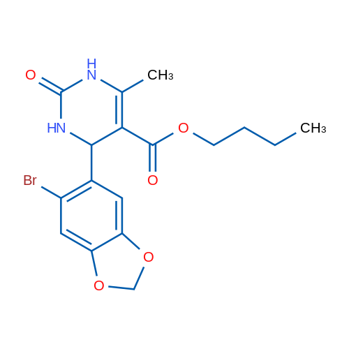 Butyl 4-(6-bromobenzo[d][1,3]dioxol-5-yl)-6-methyl-2-oxo-1,2,3,4-tetrahydropyrimidine-5-carboxylate 1g