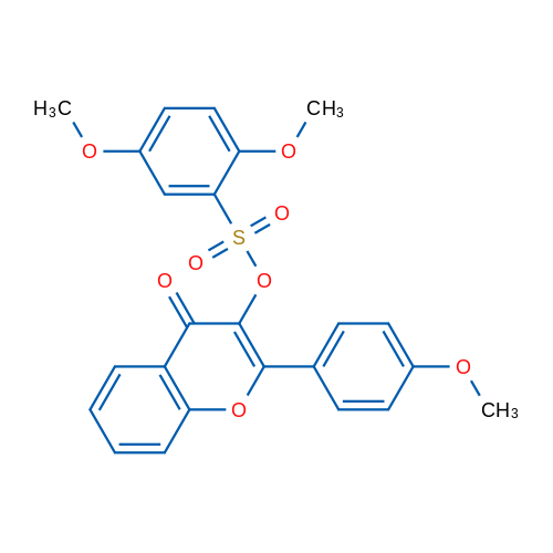 2-(4-Methoxyphenyl)-4-oxo-4H-chromen-3-yl 2,5-dimethoxybenzene-1-sulfonate 1g
