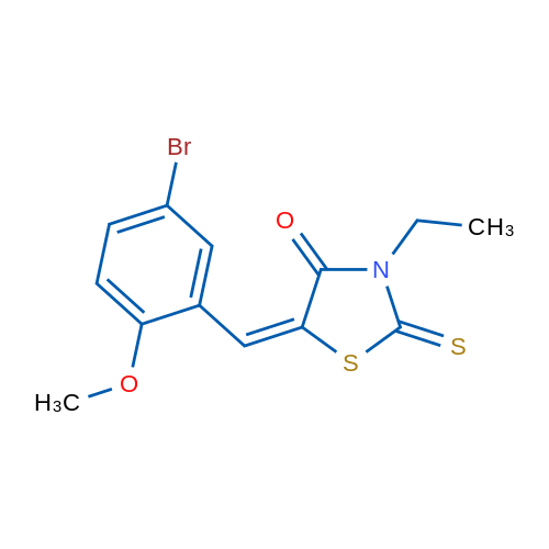 (5E)-5-[(5-Bromo-2-methoxyphenyl)methylidene]-3-ethyl-2-sulfanylidene-1,3-thiazolidin-4-one 1g