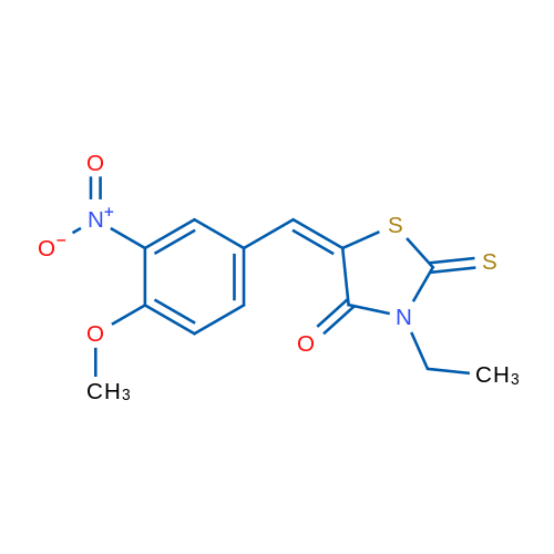 (5E)-3-Ethyl-5-[(4-methoxy-3-nitrophenyl)methylidene]-2-sulfanylidene-1,3-thiazolidin-4-one 1g