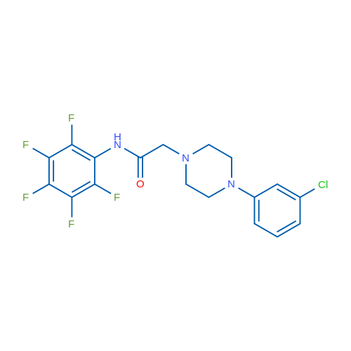 2-[4-(3-Chlorophenyl)piperazin-1-yl]-N-(2,3,4,5,6-pentafluorophenyl)acetamide 1g