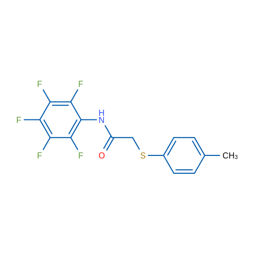 2-[(4-Methylphenyl)sulfanyl]-N-(2,3,4,5,6-pentafluorophenyl)acetamide 1g
