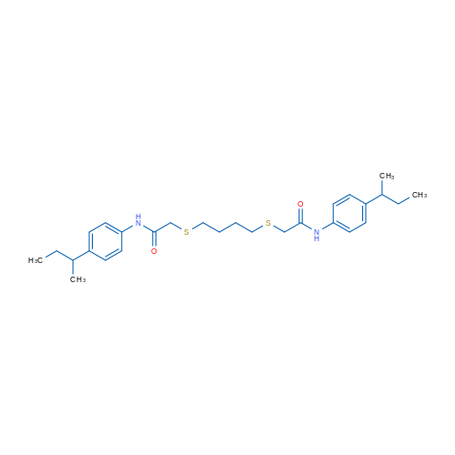 N-[4-(Butan-2-yl)phenyl]-2-({4-[({[4-(butan-2-yl)phenyl]carbamoyl}methyl)sulfanyl]butyl}sulfanyl)acetamide 1g