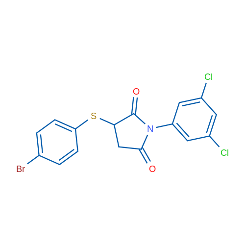 3-[(4-Bromophenyl)sulfanyl]-1-(3,5-dichlorophenyl)pyrrolidine-2,5-dione 1g