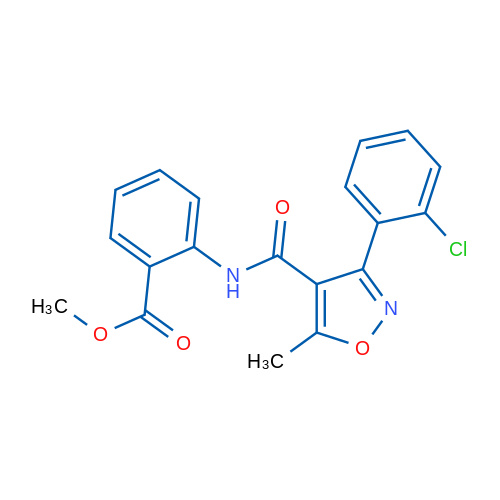 Methyl 2-[3-(2-chlorophenyl)-5-methyl-1,2-oxazole-4-amido]benzoate 1g