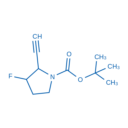 tert-Butyl 2-ethynyl-3-fluoropyrrolidine-1-carboxylate 100mg
