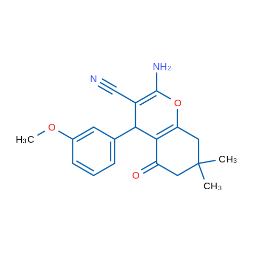 2-Amino-4-(3-methoxyphenyl)-7,7-dimethyl-5-oxo-5,6,7,8-tetrahydro-4H-chromene-3-carbonitrile 1g
