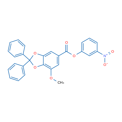 3-Nitrophenyl 7-methoxy-2,2-diphenylbenzo[d][1,3]dioxole-5-carboxylate 1g
