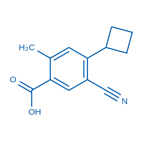 5-Cyano-4-cyclobutyl-2-methylbenzoic acid 100mg