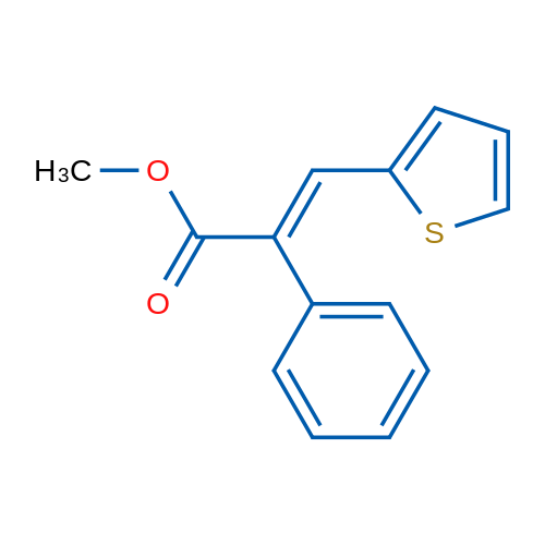 Methyl 2-phenyl-3-(thiophen-2-yl)acrylate 5g
