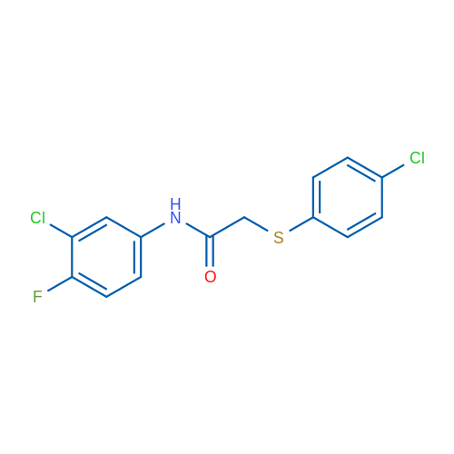 N-(3-Chloro-4-fluorophenyl)-2-((4-chlorophenyl)thio)acetamide 1g