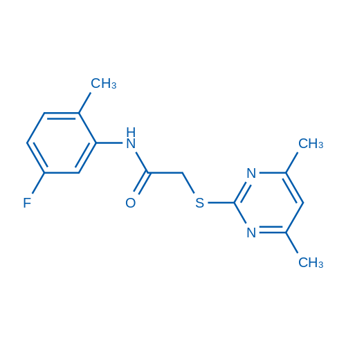 2-((4,6-Dimethylpyrimidin-2-yl)thio)-N-(5-fluoro-2-methylphenyl)acetamide 1g