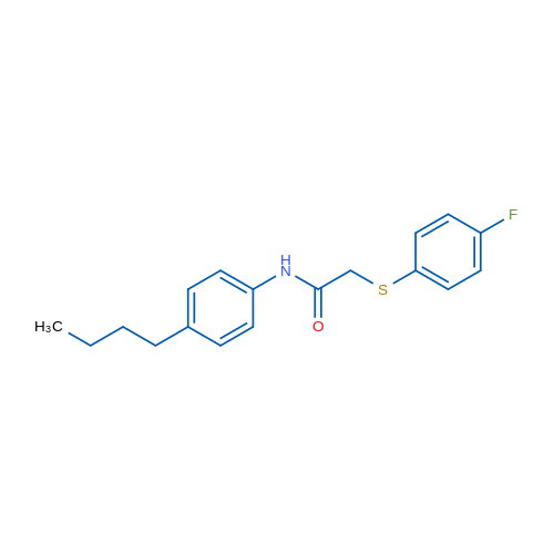 N-(4-Butylphenyl)-2-[(4-fluorophenyl)sulfanyl]acetamide 1g