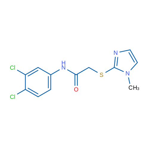 N-(3,4-Dichlorophenyl)-2-[(1-methyl-1H-imidazol-2-yl)sulfanyl]acetamide 1g