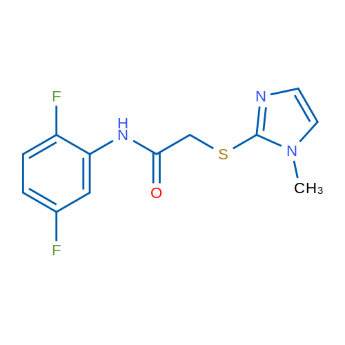 N-(2,5-Difluorophenyl)-2-[(1-methyl-1H-imidazol-2-yl)sulfanyl]acetamide 1g