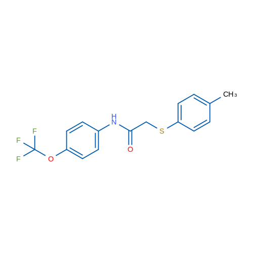 2-[(4-Methylphenyl)sulfanyl]-N-[4-(trifluoromethoxy)phenyl]acetamide 1g
