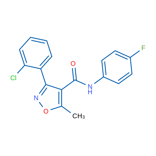 3-(2-Chlorophenyl)-N-(4-fluorophenyl)-5-methyl-1,2-oxazole-4-carboxamide 1g
