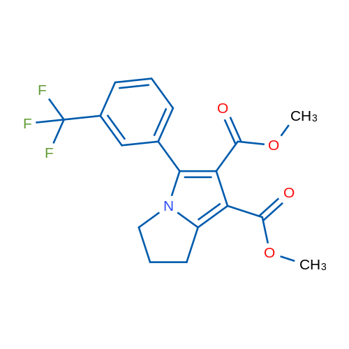 6,7-Dimethyl 5-[3-(trifluoromethyl)phenyl]-2,3-dihydro-1H-pyrrolizine-6,7-dicarboxylate 1g