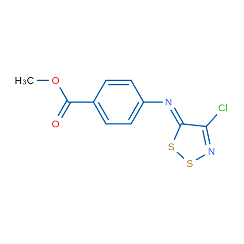 Methyl 4-{[(5Z)-4-chloro-5H-1,2,3-dithiazol-5-ylidene]amino}benzoate 1g