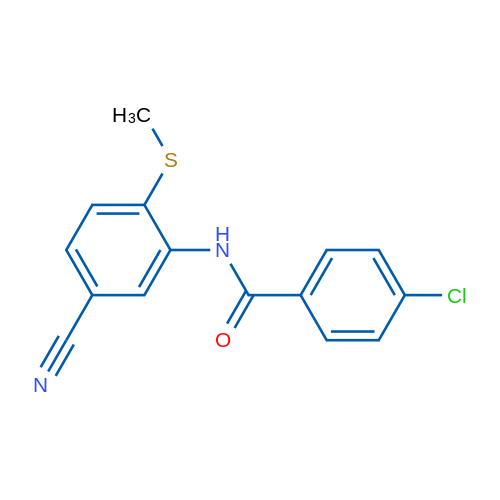 4-Chloro-N-[5-cyano-2-(methylsulfanyl)phenyl]benzamide 1g
