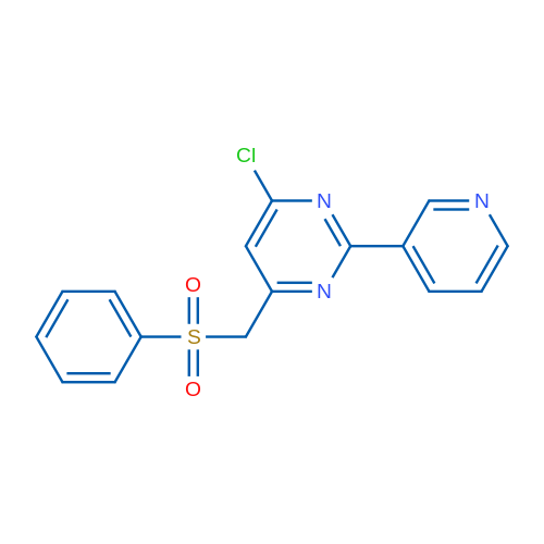 4-[(Benzenesulfonyl)methyl]-6-chloro-2-(pyridin-3-yl)pyrimidine 1g