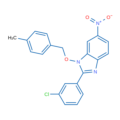 2-(3-Chlorophenyl)-1-[(4-methylphenyl)methoxy]-6-nitro-1H-1,3-benzodiazole 1g