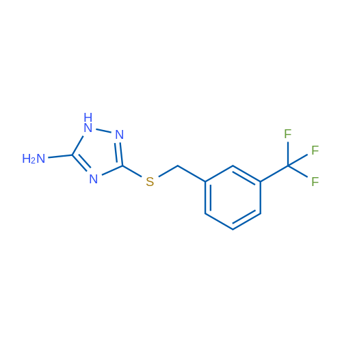 3-((3-(Trifluoromethyl)benzyl)thio)-1H-1,2,4-triazol-5-amine 1g