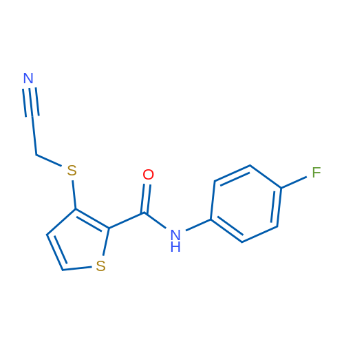 3-[(Cyanomethyl)sulfanyl]-N-(4-fluorophenyl)thiophene-2-carboxamide 1g