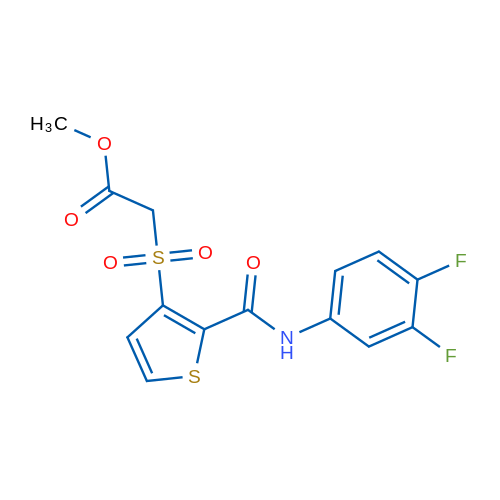 Methyl 2-({2-[(3,4-difluorophenyl)carbamoyl]thiophen-3-yl}sulfonyl)acetate 1g