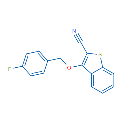 3-[(4-Fluorophenyl)methoxy]-1-benzothiophene-2-carbonitrile 1g