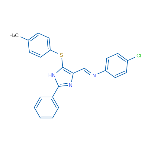 (1E)-N-(4-Chlorophenyl)-1-{5-[(4-methylphenyl)sulfanyl]-2-phenyl-1H-imidazol-4-yl}methanimine 1g