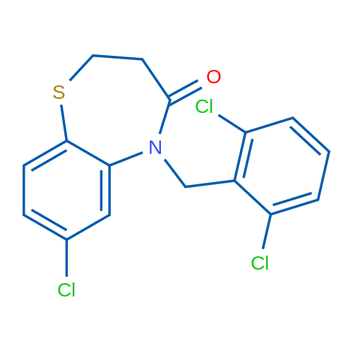 7-Chloro-5-[(2,6-dichlorophenyl)methyl]-2,3,4,5-tetrahydro-1,5-benzothiazepin-4-one 1g