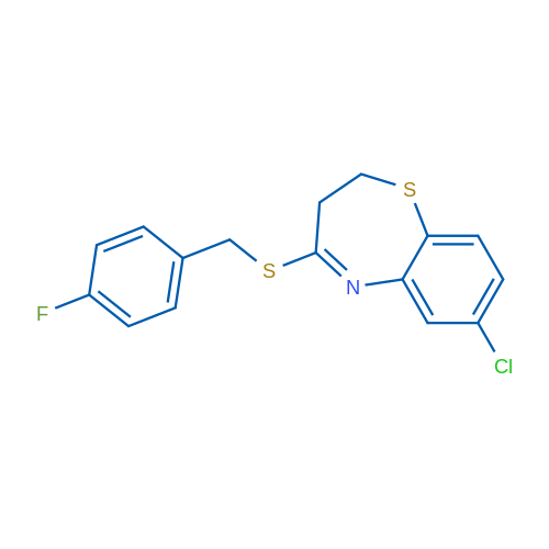 7-Chloro-4-{[(4-fluorophenyl)methyl]sulfanyl}-2,3-dihydro-1,5-benzothiazepine 1g