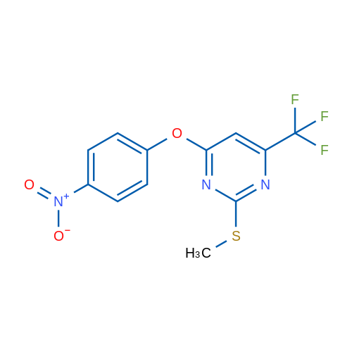 2-(Methylsulfanyl)-4-(4-nitrophenoxy)-6-(trifluoromethyl)pyrimidine 1g