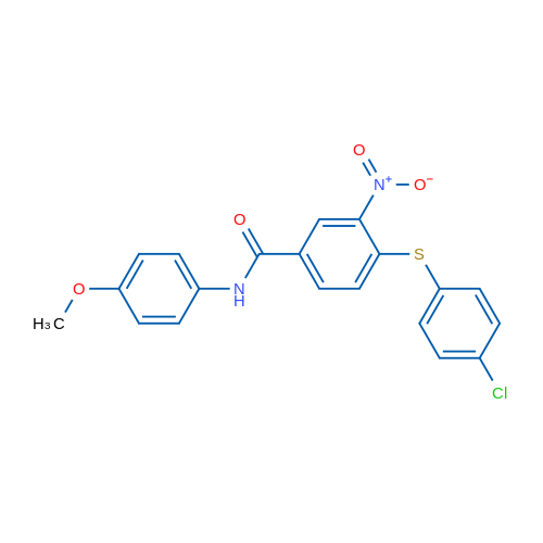 4-[(4-Chlorophenyl)sulfanyl]-N-(4-methoxyphenyl)-3-nitrobenzamide 1g