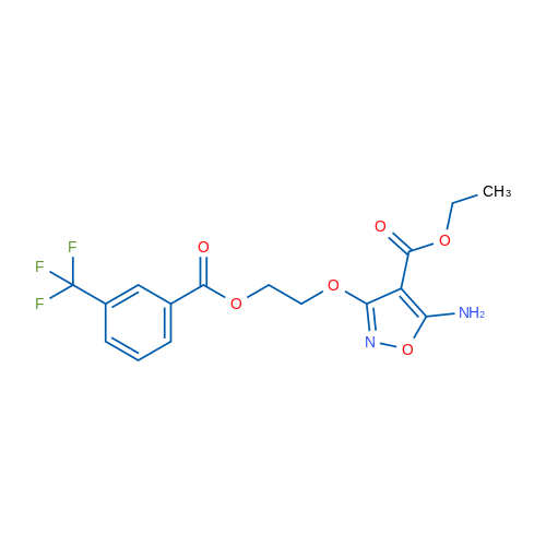 Ethyl 5-amino-3-{2-[3-(trifluoromethyl)benzoyloxy]ethoxy}-1,2-oxazole-4-carboxylate 1g