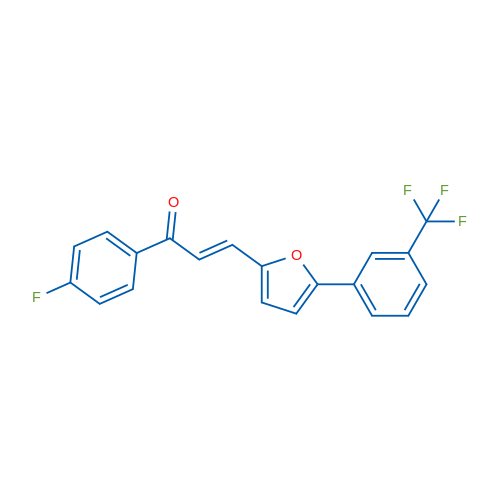 1-(4-Fluorophenyl)-3-(5-(3-(trifluoromethyl)phenyl)furan-2-yl)prop-2-en-1-one 1g