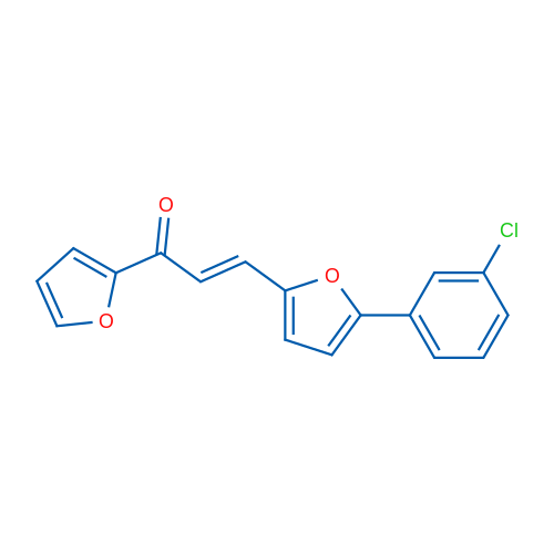 3-(5-(3-Chlorophenyl)furan-2-yl)-1-(furan-2-yl)prop-2-en-1-one 1g