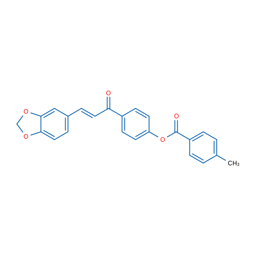 4-[(2E)-3-(2H-1,3-Benzodioxol-5-yl)prop-2-enoyl]phenyl 4-methylbenzoate 1g