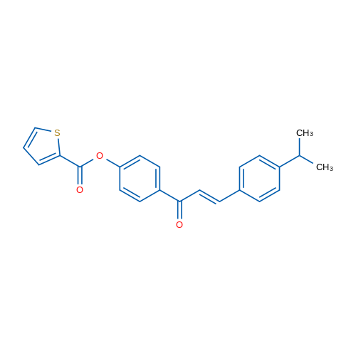 4-[(2E)-3-[4-(Propan-2-yl)phenyl]prop-2-enoyl]phenyl thiophene-2-carboxylate 1g