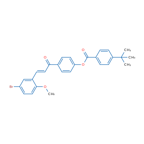 4-[(2E)-3-(5-Bromo-2-methoxyphenyl)prop-2-enoyl]phenyl 4-tert-butylbenzoate 1g