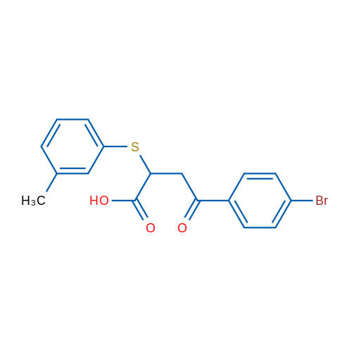 4-(4-Bromophenyl)-2-[(3-methylphenyl)sulfanyl]-4-oxobutanoic acid 1g