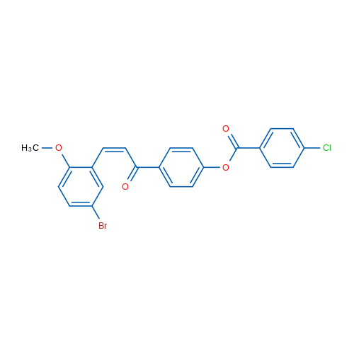 4-[(2Z)-3-(5-Bromo-2-methoxyphenyl)prop-2-enoyl]phenyl 4-chlorobenzoate 1g